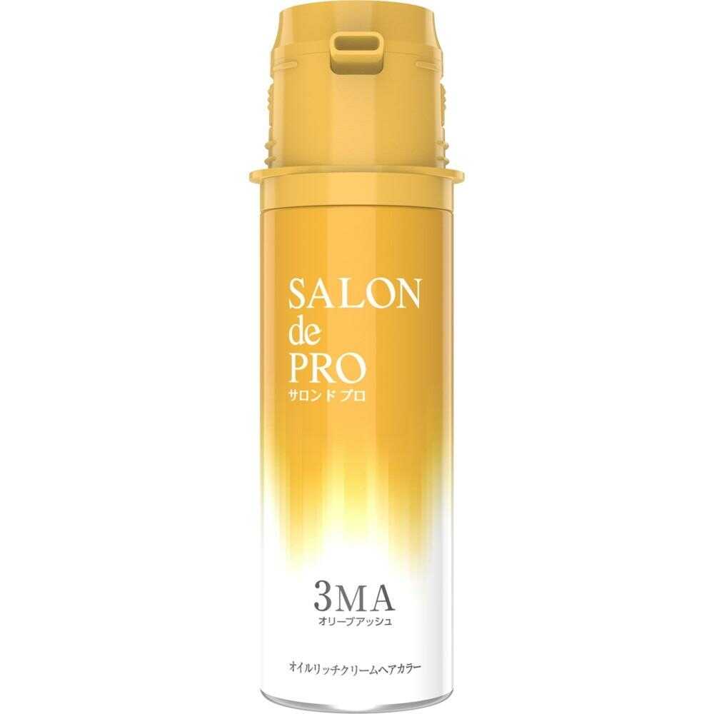 Salon de Pro Oil Rich Cream Hair Color (Gray Hair) 3MA Olive Ash 1st Agent 56g, 2nd Agent 44g