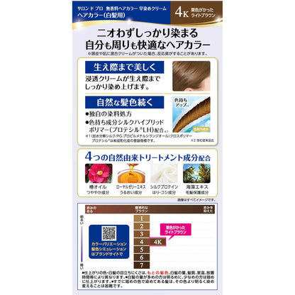 Dariya Salon de Pro Quick Dye Cream 4K (Light Brown with Chestnut Tones)