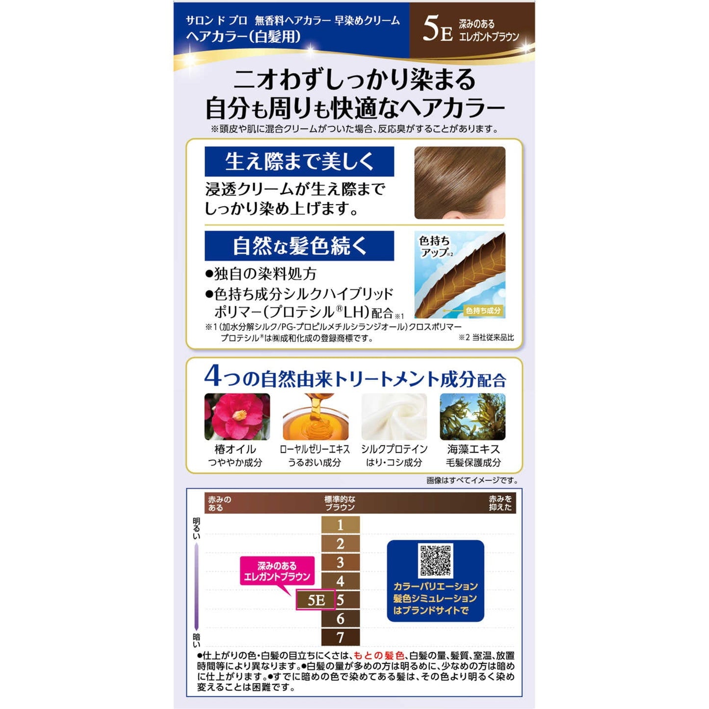 Dariya Salon de Pro Fragrance-Free Hair Color Quick Dye Cream (Gray Hair) 5E