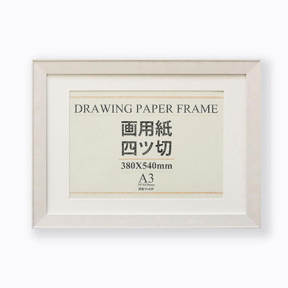 OA Frame Bunto Drawing Paper 4 Cuts White Wood