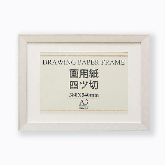 OA Frame Bunto Drawing Paper 4 Cuts White Wood