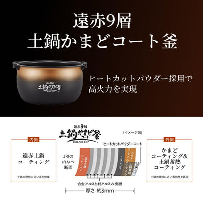 Tiger Pressure IH Rice Cooker 3.5 Cups JRI-C060WO