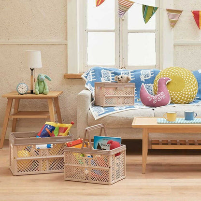 Tenma Folding Basket with Handle S Beige