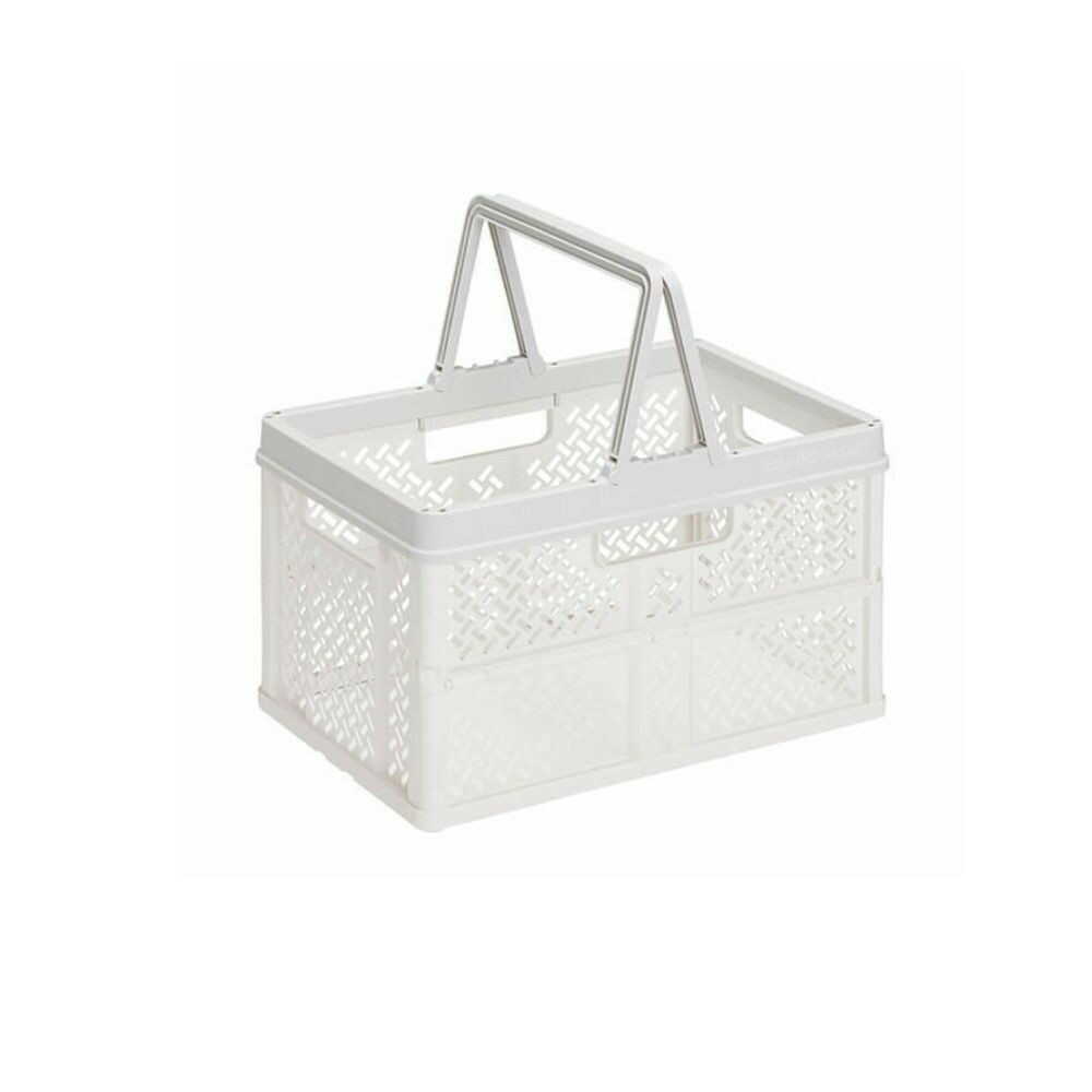 Tenma Folding Basket with Handle M White