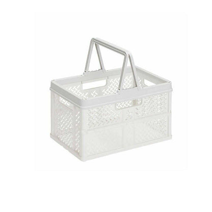 Tenma Folding Basket with Handle M White