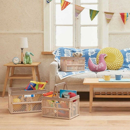 Tenma Folding Basket with Handle M Beige