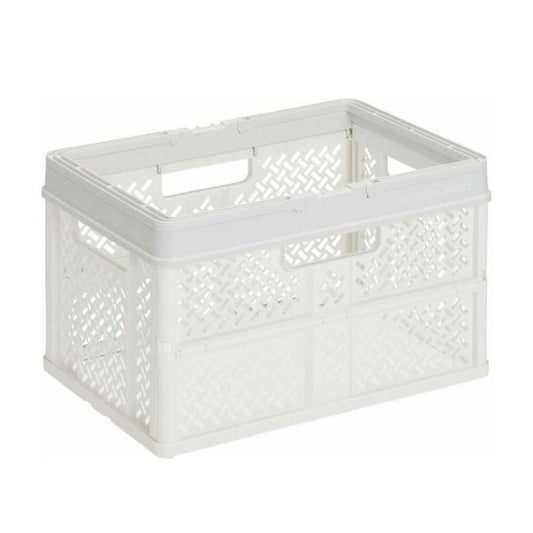 Tenma Folding Basket with Handle L White
