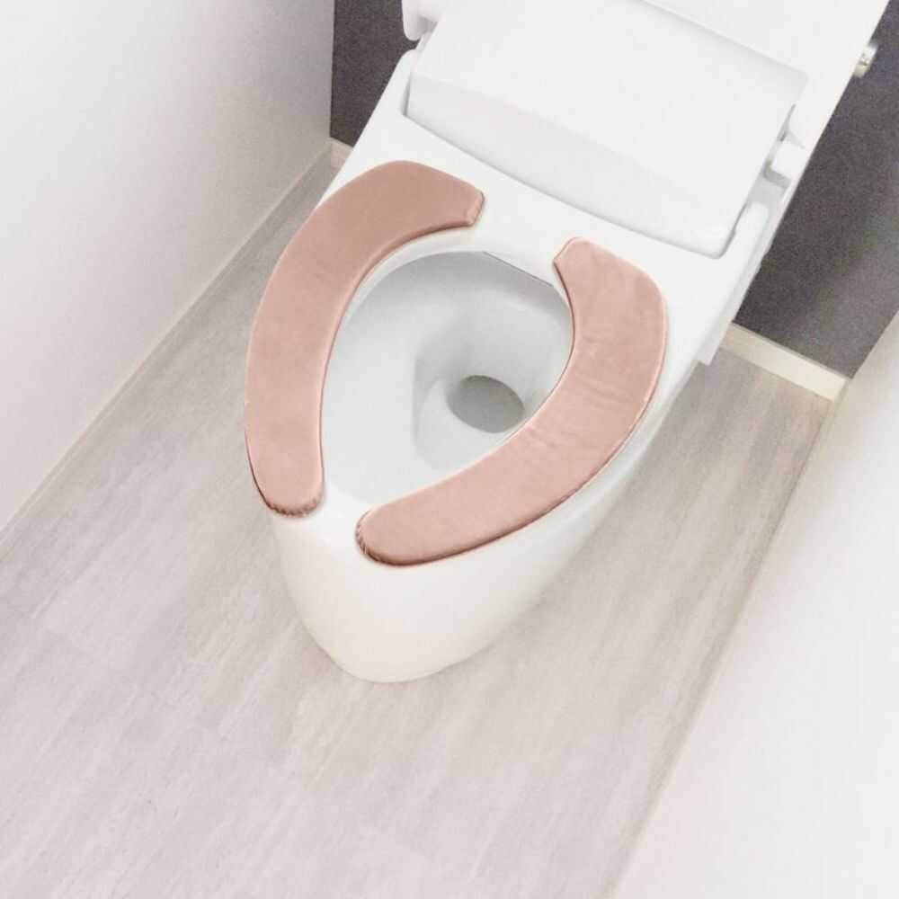 Okato Adhesive Deodorizing Soft Toilet Seat Cover Pink