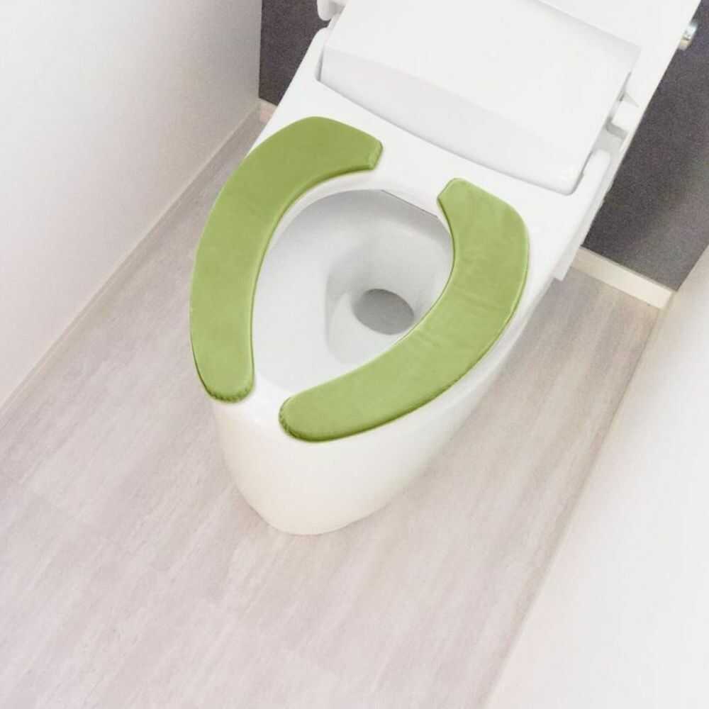 Okato Adhesive Deodorizing Soft Toilet Seat Cover Green
