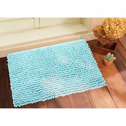 Okato Super Absorbent Antibacterial Volume Bath Mat Blue