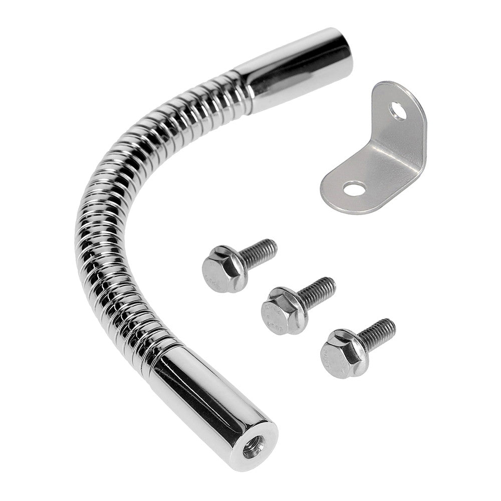 Amon Garage Mirror Attachment Flexible Arm 6959 - Main Unit x1, Flange Bolts x3, L-Shaped Bracket (Small) x1