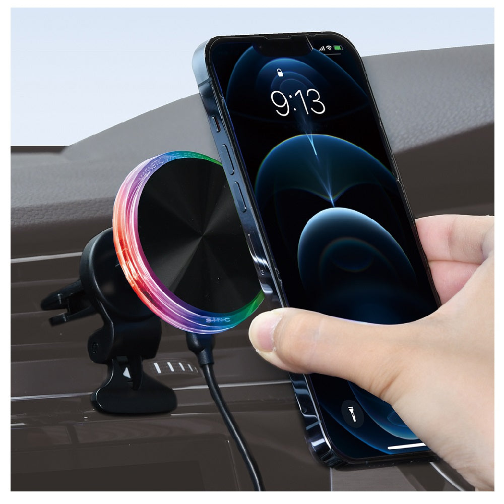 Seiwa Rainbow Illumi Magnetic Wireless Holder A/C D636