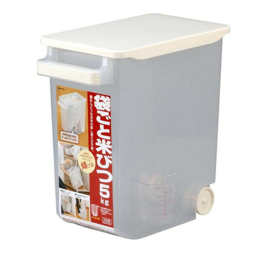 Inomata Chemical Bag-in Rice Container 5kg Clear