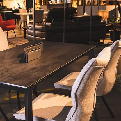Poare Dining Chair Swivel Dark Gray Set of 2