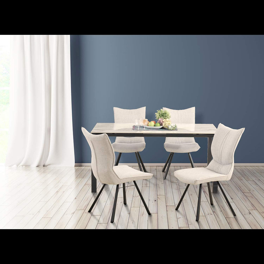 Poare Dining Chair Swivel Dark Gray Set of 2