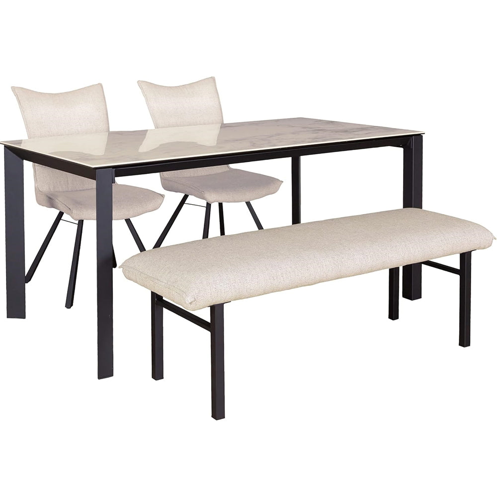 Poare Dining Chair Swivel Ivory Set of 2
