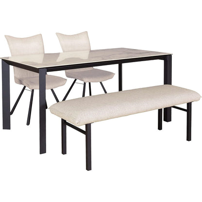 Poare Dining Chair Swivel Ivory Set of 2