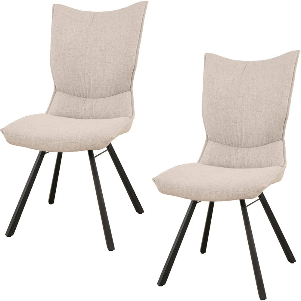 Poare Dining Chair Swivel Ivory Set of 2