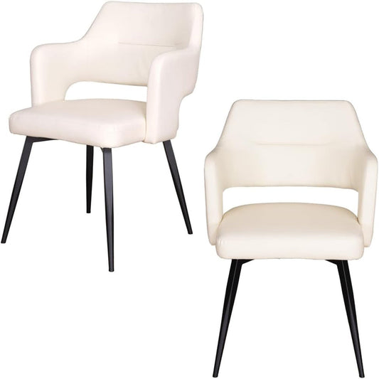 Olbia Dining Chair Fixed White Set of 2