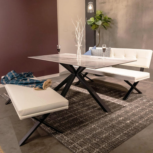 Brescia Dining Set White Quartz-WH 165