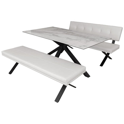 Brescia Dining Set White Quartz-WH 165