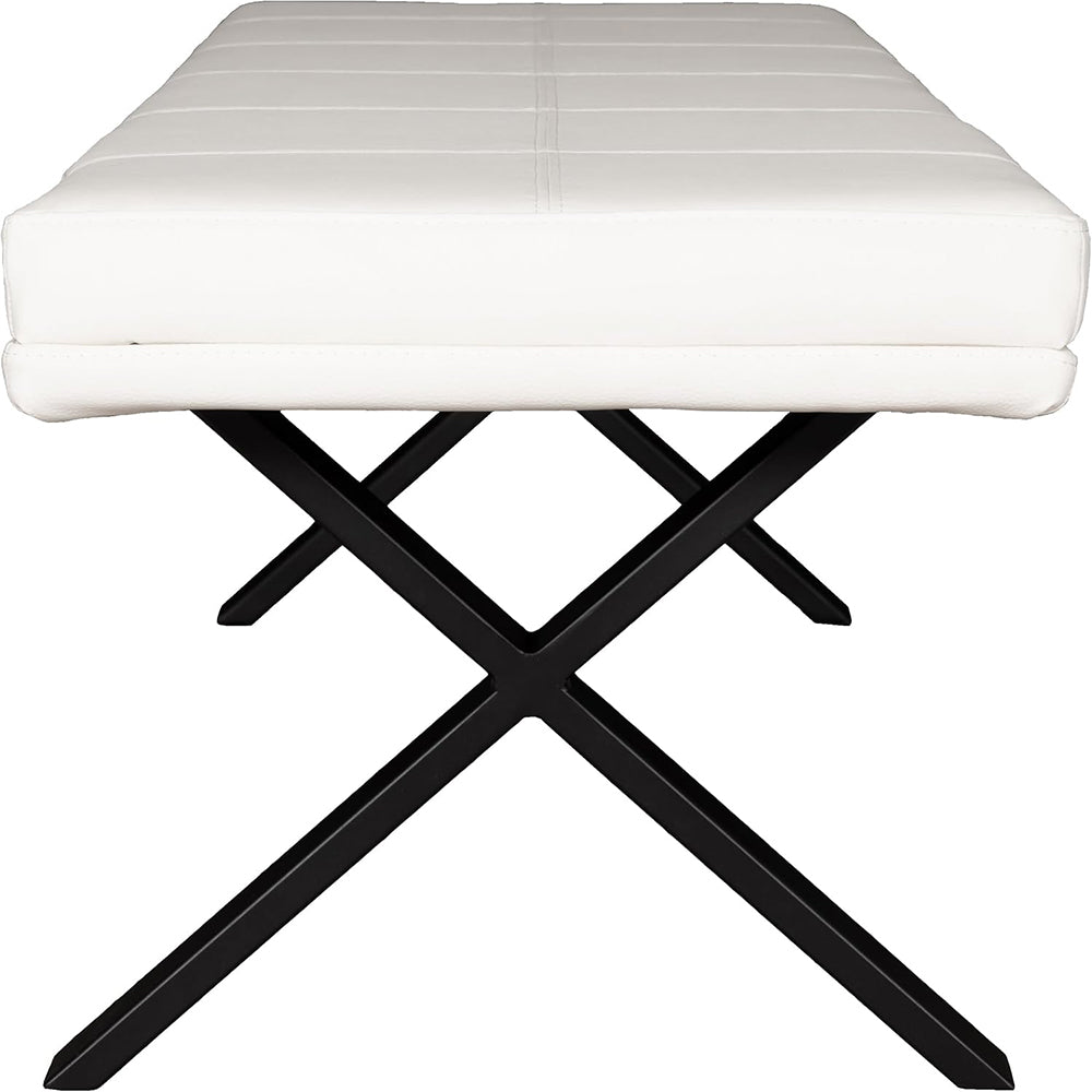 Brescia Dining Bench PVC Backless White