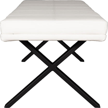 Brescia Dining Bench PVC Backless White