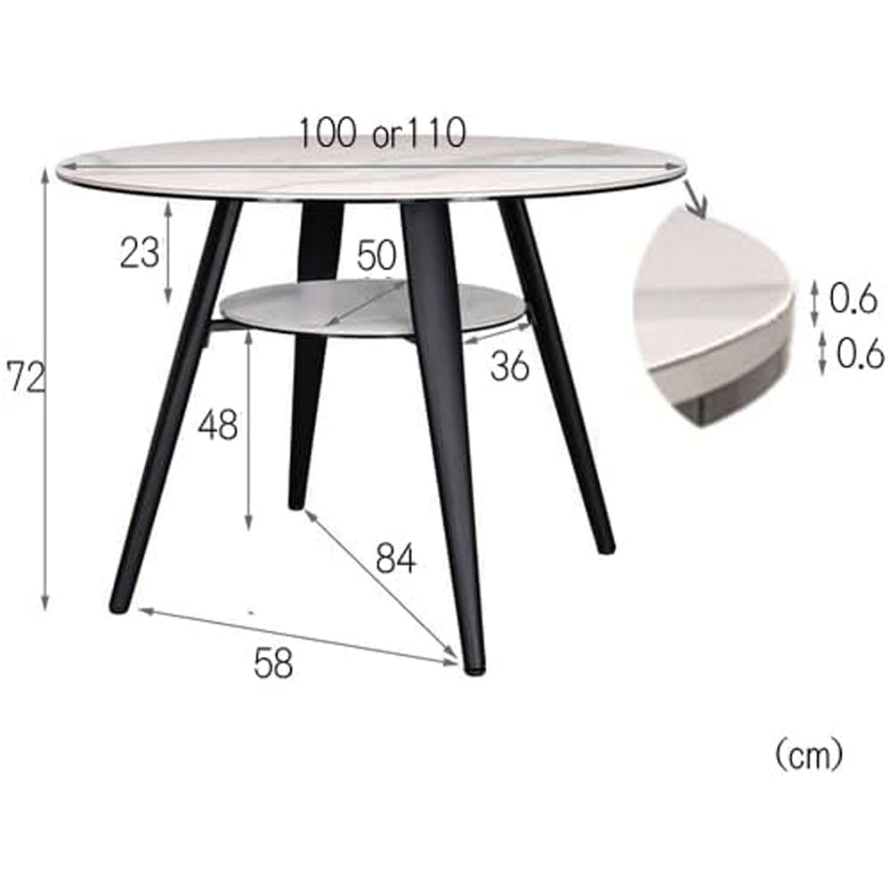 Olbia Circle Table Storm Gray 100