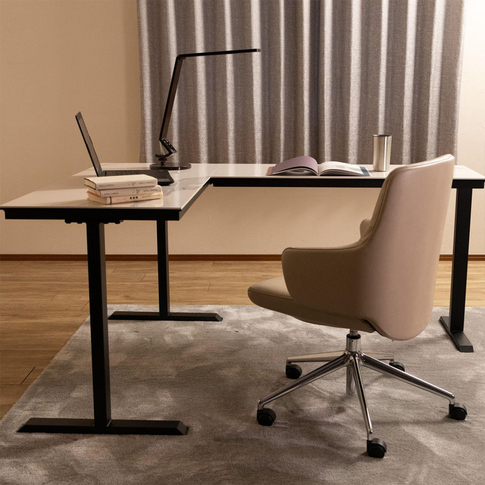 Rosen L-Shaped Desk 120+120 Pearl White