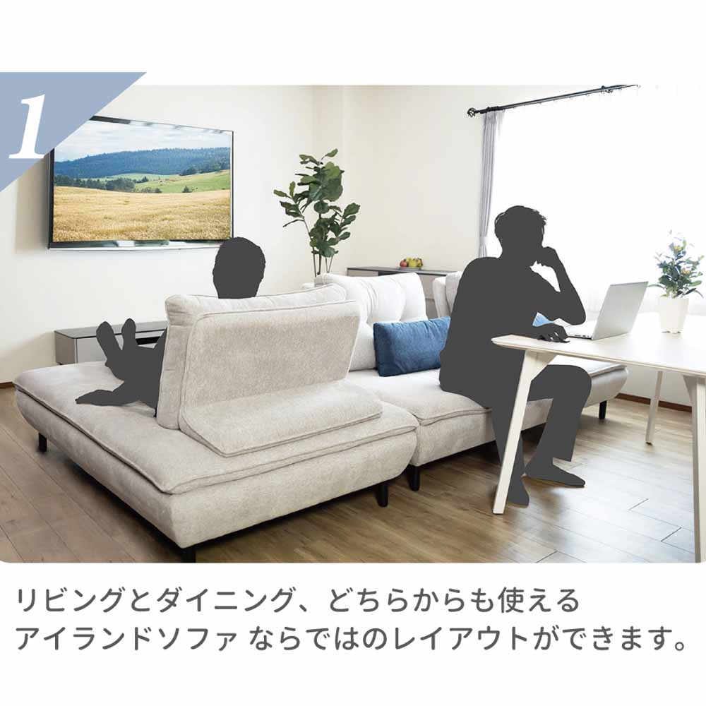 Isra Sofa 2.5P + Back x2 BL, GY/BL