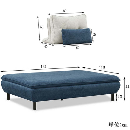 Isra Sofa 2P + Back x2 BL, GY/BL