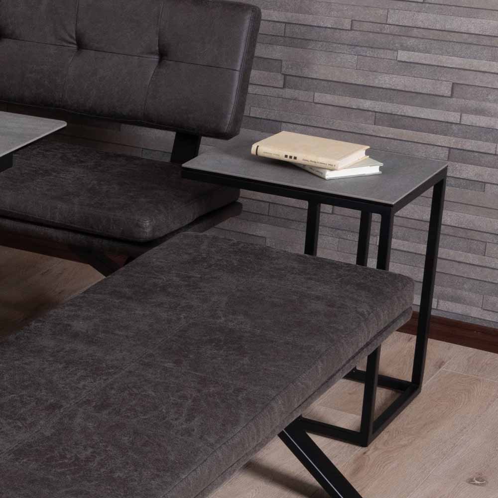 Granada Side Table Ceramic White Quartz