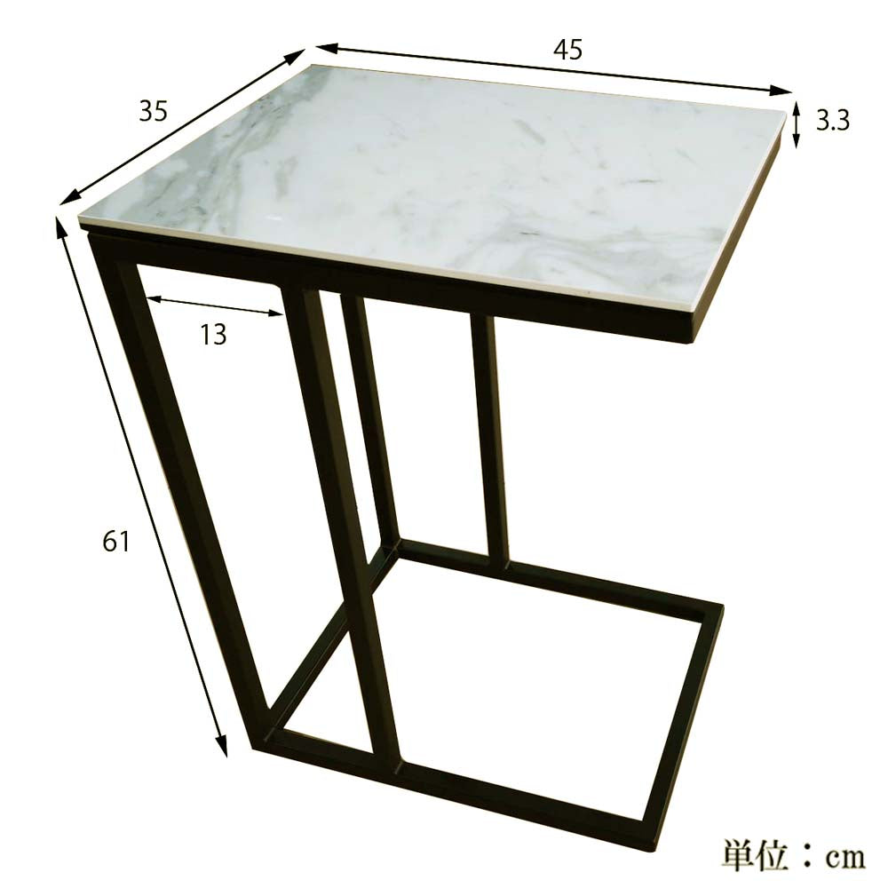 Granada Side Table Ceramic Ash Gray