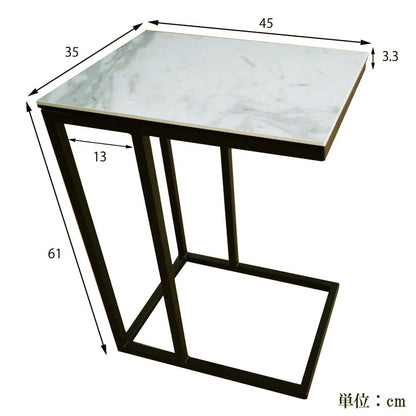 Granada Side Table Ceramic Ash Gray