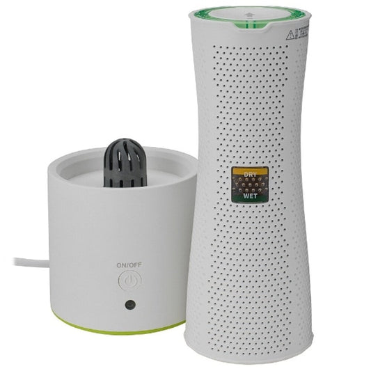 CCP Cordless Mini Dehumidifier Dry Boss Dehumidification Odor Removal Reusable Eco White ZJ-MF70-GR