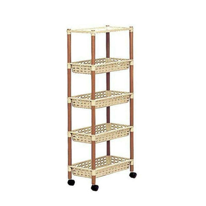 Izumi Kasei Long Rack 5-Tier Beige