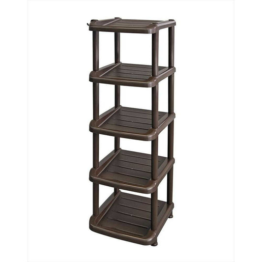 Izumi Kasei K-Shoe Rack 5-Tier Single Brown