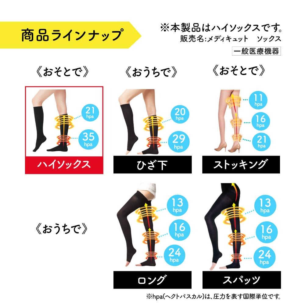 MediQttO Medical High Socks L Size