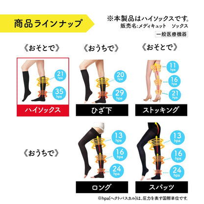 MediQttO Medical High Socks L Size