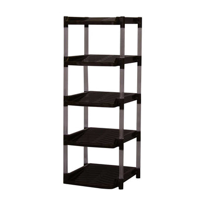 Heiwa Kogyo Crystal Shoe Rack 5-Tier Brown