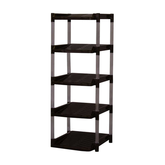 Heiwa Kogyo Crystal Shoe Rack 5-Tier Brown