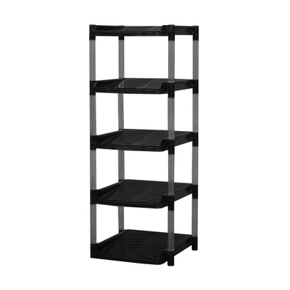 Heiwa Kogyo Crystal Shoe Rack 5-Tier Gray