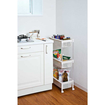 Heiwa Industry Slim Basket Wagon 3-Tier