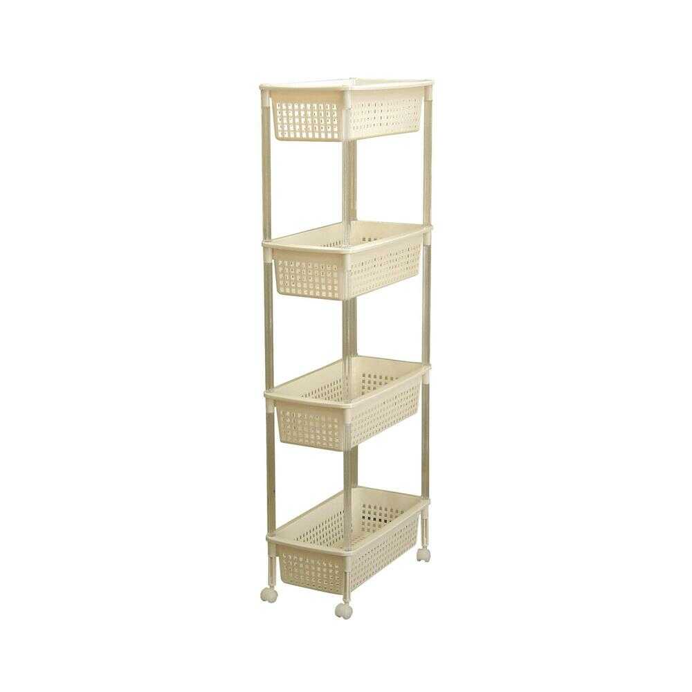 Heiwa Industry Slim Basket Wagon 4-Tier