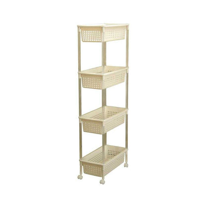 Heiwa Industry Slim Basket Wagon 4-Tier