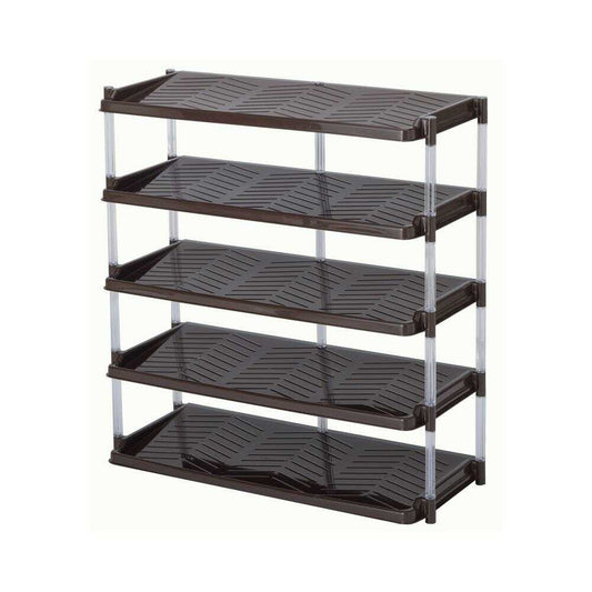 Heiwa Industry Crystal Shoe Rack 5-Tier Triple