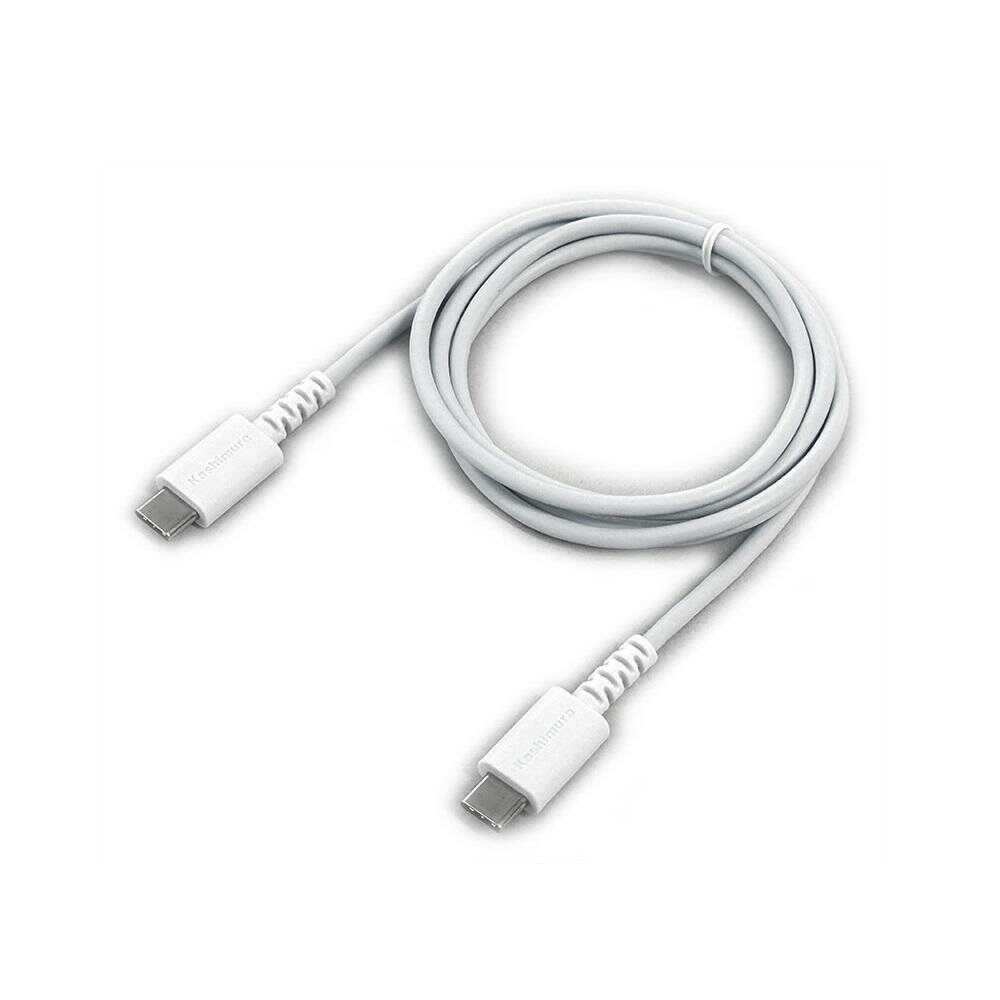 Kashimura USB Charging & Sync Cable 1m C-C 100W WH AJ-646 (1 piece)