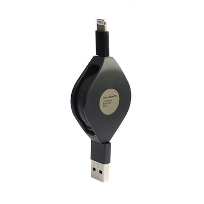 Kashimura USB Charging & Sync Cable Durable Reel 80cm LN BK KL125