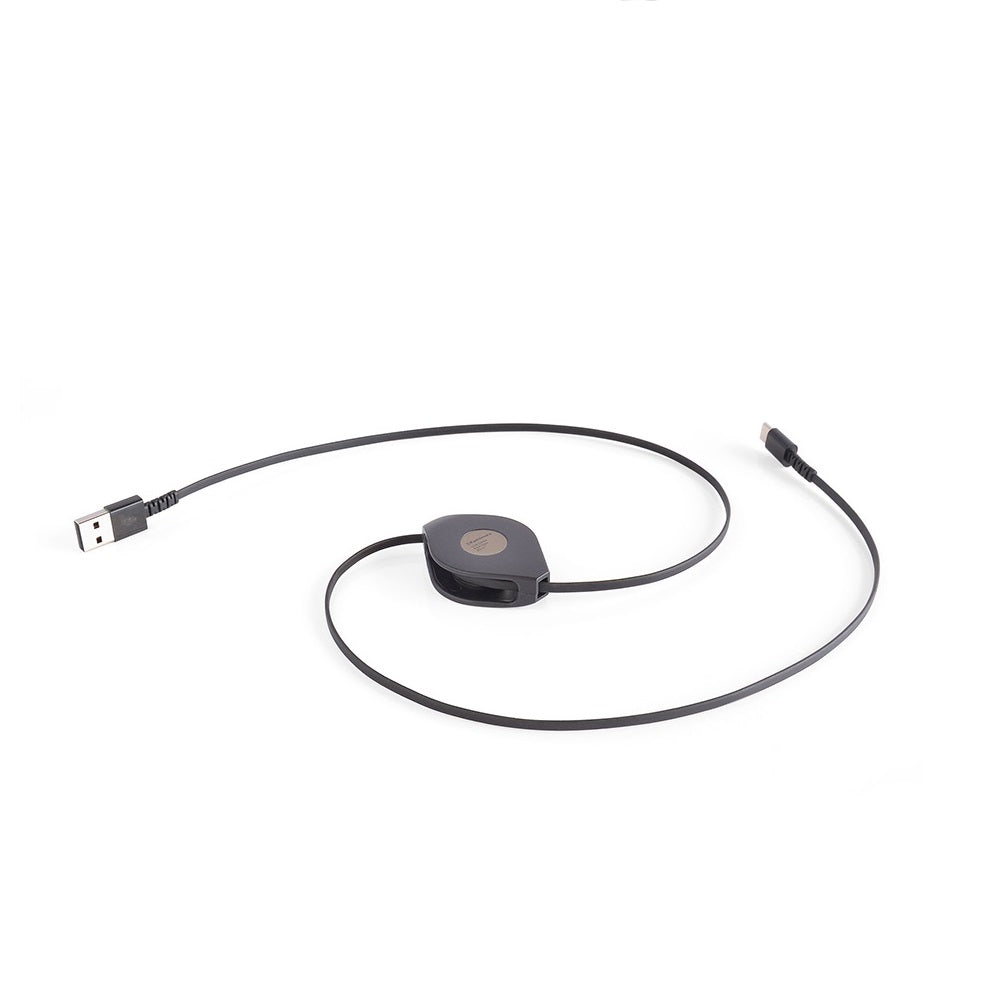 Kashimura USB Charging & Sync Cable Durable Reel 80cm LN BK KL125