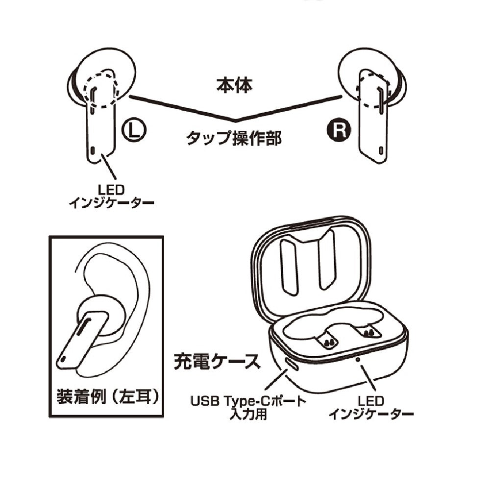 Kashimura Completely Wireless Stereo Earphones High Quality WH BL114